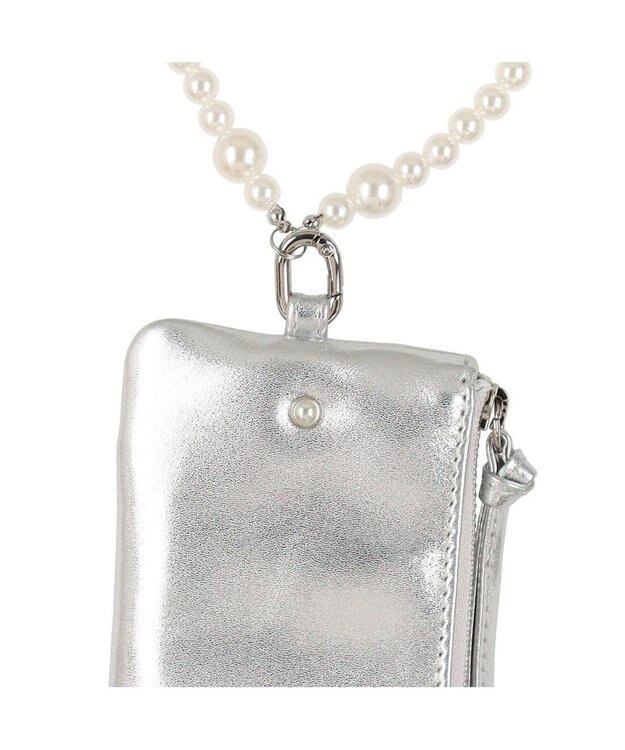 UNBILLION ペルケ perche / パール調ストラップ・マルチケース シルバー