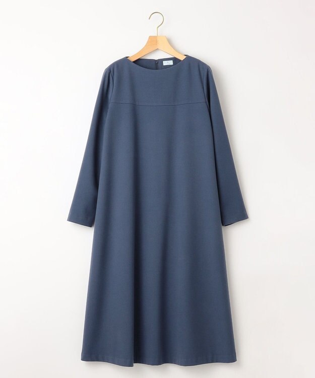 組曲 バックプリーツ ワンピース ブルー系