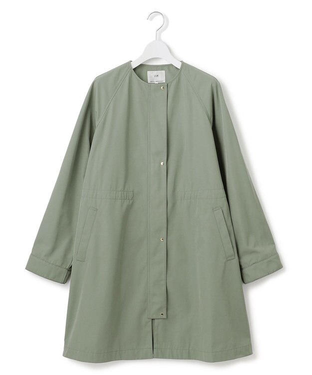 23区 S 【撥水加工】ライトツイル ノーカラーコート カーキ系