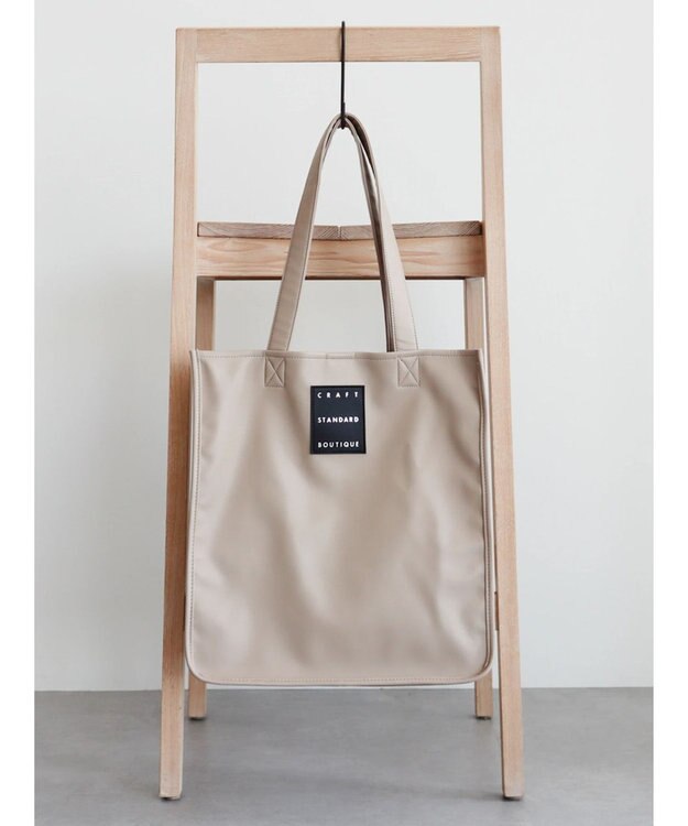 CRAFT STANDARD BOUTIQUE フェイクレザースクエアトート Gray Beige