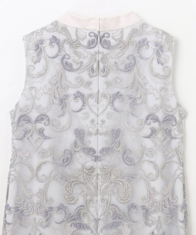 GRACE CONTINENTAL ラメオーナメントミニドレス グレー