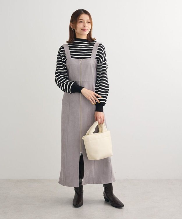 Green Parks ・ＥＬＥＮＣＡＲＥ　ＤＵＥ　スエードポンチジャンスカ Light Gray