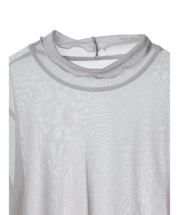 earth music&ecology シアーハイネックメロープルオーバー Gray