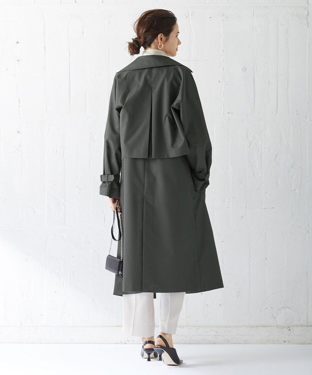 ICB L T/Cシャンブレーツイル 3WAYコート チャコール系