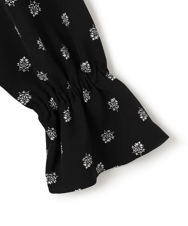 UNFILO 【大好評により新色追加！】プリントワンピース ブラック×オフ