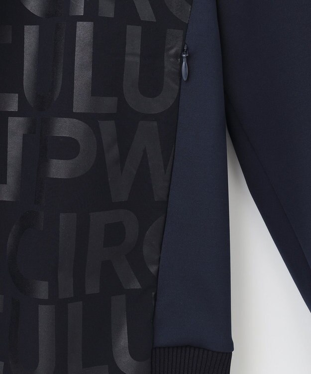 PW CIRCULUS 【MEN】【撥水/防風/ストレッチ】ロゴプリント ジップアップ フーデッド ブルゾン ネイビー系
