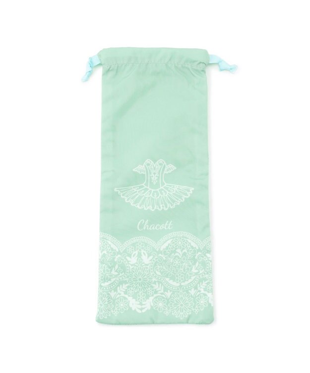 Chacott レース柄メッシュ巾着S アイスグリーン