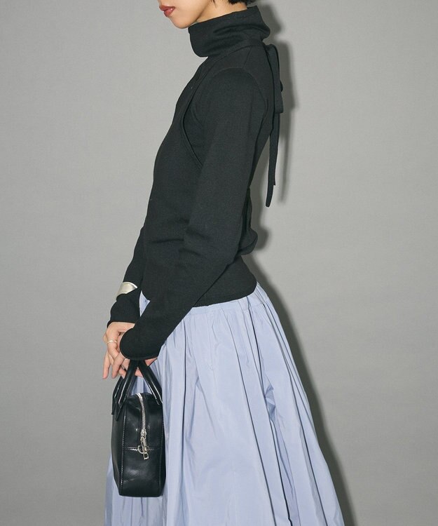 Green Parks ハイネックニット＋カシュクールニット Black