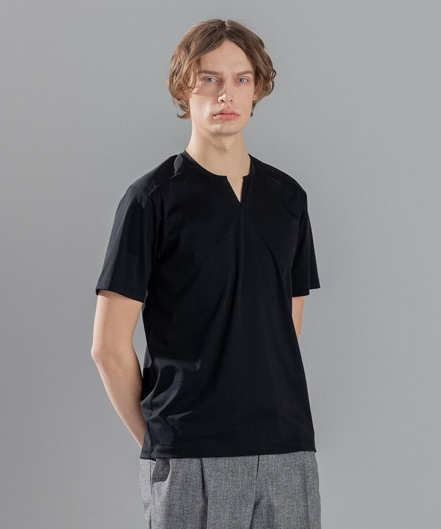 JOSEPH HOMME 【WEB&一部店舗限定】<WEB限定カラーあり>コットンソフィア 　キーネックTシャツ 【WEB限定カラー】ブラック系
