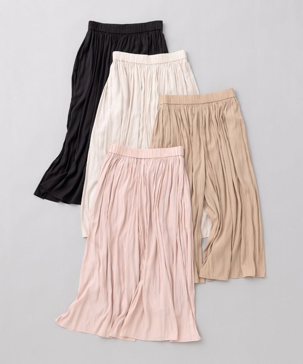 組曲 L 【WEB限定カラーあり】ギャザーライトデシン パンツ 【WEB限定】ピンク系9