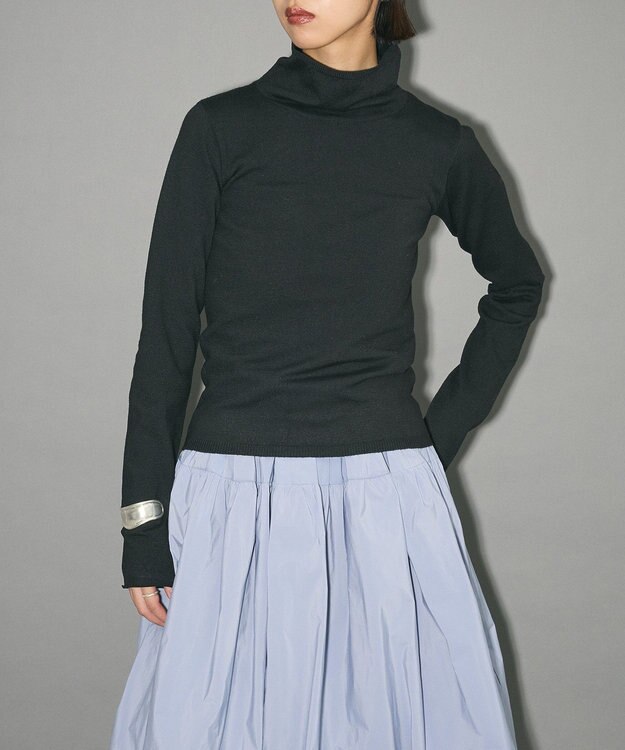 Green Parks ハイネックニット＋カシュクールニット Black