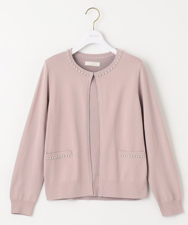 ANY SIS 【AIコラボ】リブインナー アンサンブル ローズグレー