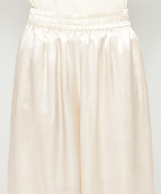 uncrave アセテートヴィンテージサテン ワイドパンツ エクリュ