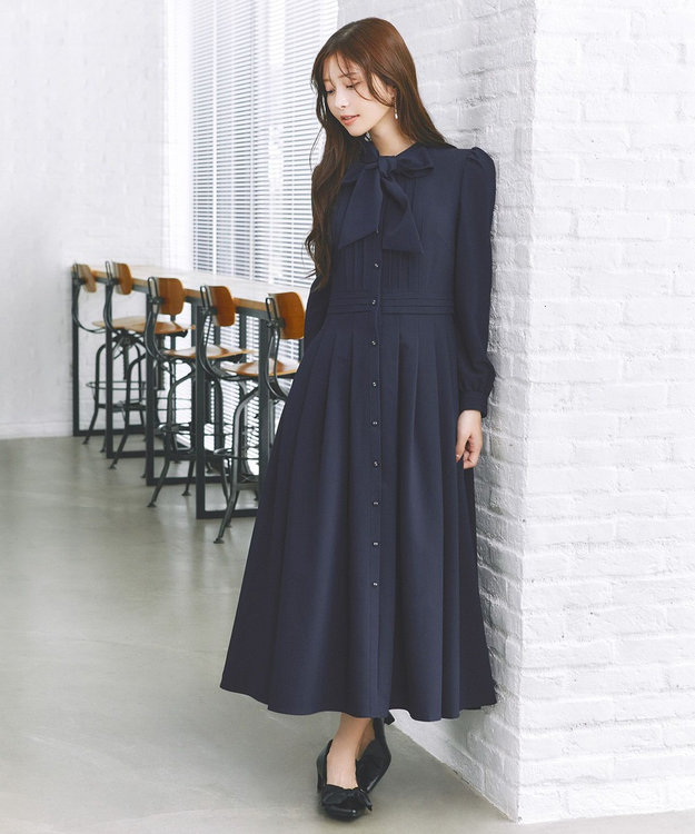 TOCCA 【洗える・消臭】SWEET CARAMEL BOX ドレス ネイビー系