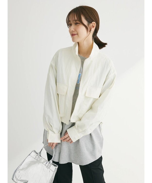 Green Parks ・ＥＬＥＮＣＡＲＥ　ＤＵＥ　スタンドナイロンブルゾン Ivory