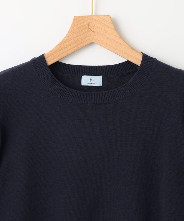 組曲 【アンサンブル対応】ハイゲージ 袖ギャザーニット ネイビー系