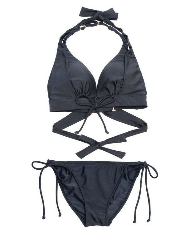 San-ai Resort（三愛水着楽園） ナチュラルだけどしっかり盛れる【ナチュラルアップブラ】　ノンワイヤービキニ　7M・9M　【San-ai Resort（サンアイリゾート）】 ブラック