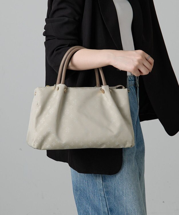 russet ナイロン三層2WAYミニトートバッグ(CE-1580) Ecru