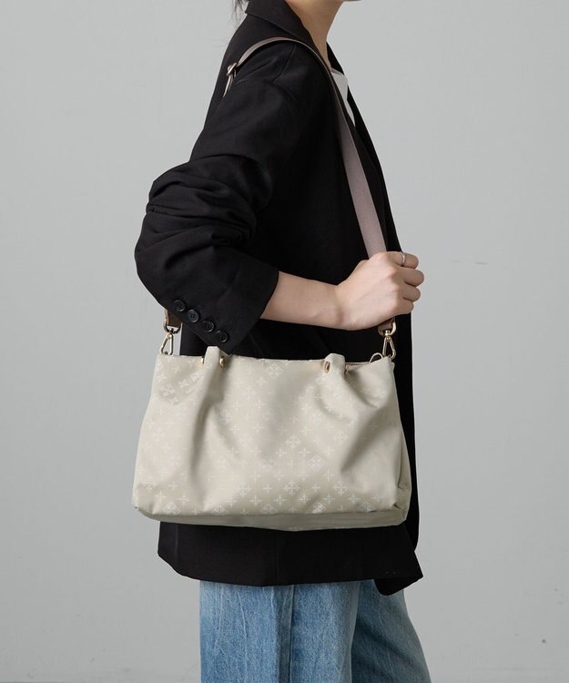 russet ナイロン三層2WAYミニトートバッグ(CE-1580) Ecru