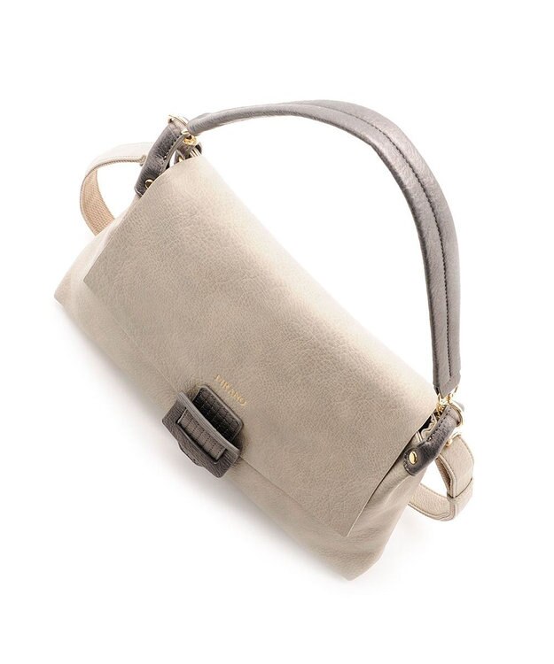 MioFIRANO バックル付きフラップトートバッグ 2WAY　FIRANO フィラノ GRAY