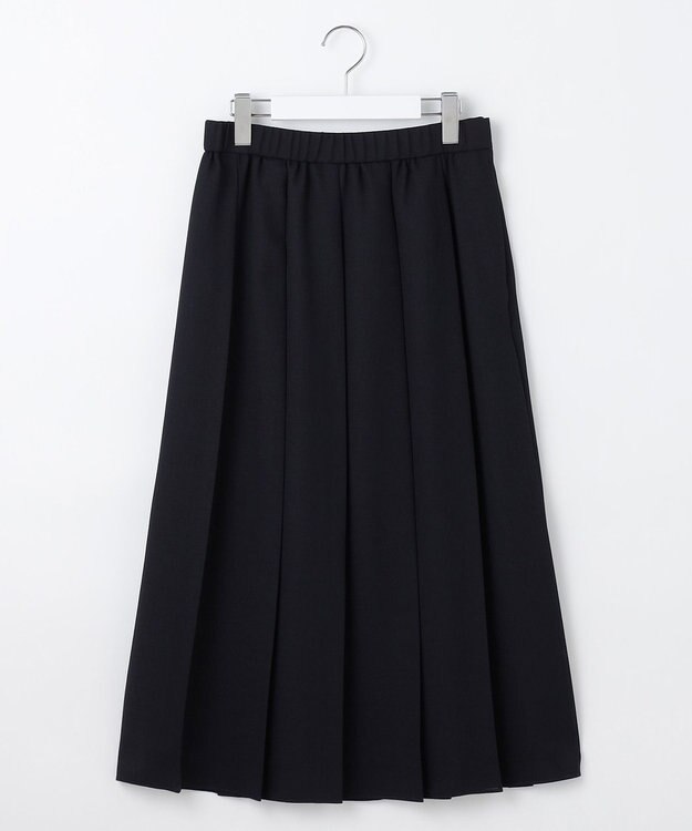 自由区 S 【セットアップ対応・洗える】ハイツイストビエラプリーツ スカート ネイビー