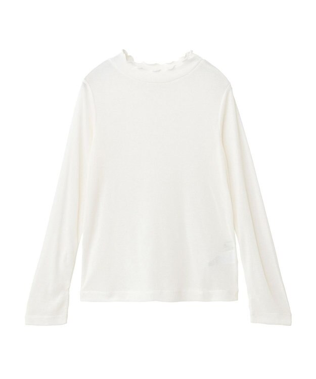 earth music&ecology シアーリブプルオーバー Ivory