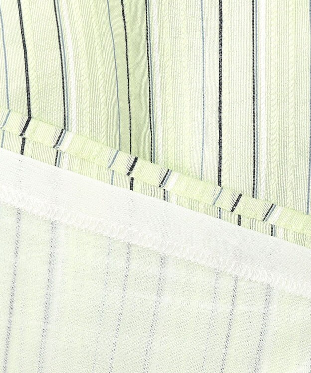 J.PRESS LADIES 【洗える】ランダムストライプ シアー プルオーバー カットソー ライムストライプ系