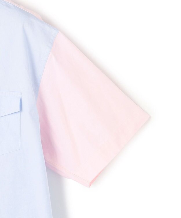 J.PRESS MEN 【J.PRESS ORIGINALS】【UNISEX】Crazy Oxford Half Sleeve Shirt / B.D. / Baggy-Fit サックスブルー系9