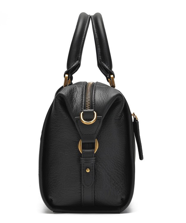 style code [Lyrss]牛革　ボストンバッグ ブラック