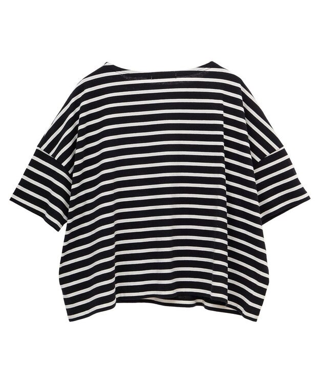 AMERICAN HOLIC バスクボーダー半袖プルオーバー Black