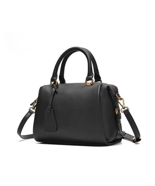 style code [Lyrss]牛革　ボストンバッグ ブラック