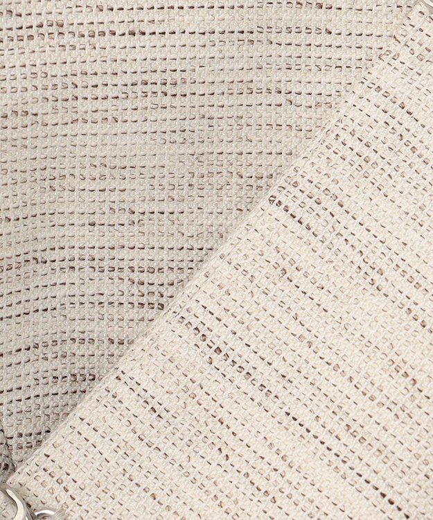 J.PRESS LADIES ライトツイードストレッチ ノーカラー ジャケット ベージュ系1