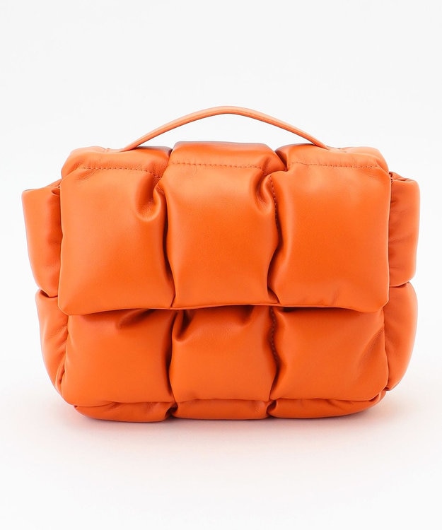 自由区 【カタログ掲載】パディングPU2WAYクラッチ バッグ オレンジ