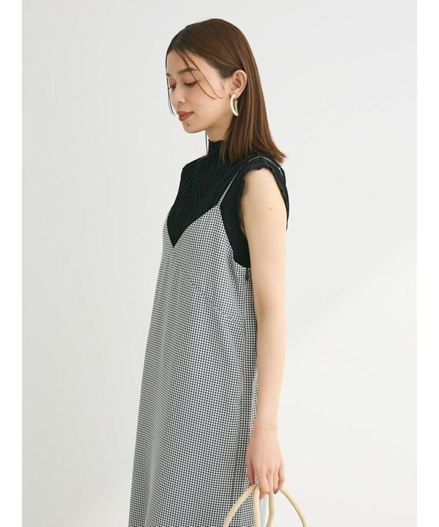 Green Parks ・ＳＵＧＡＲ　ＳＰＯＯＮ　サッカーギンガムキャミワンピ Off White