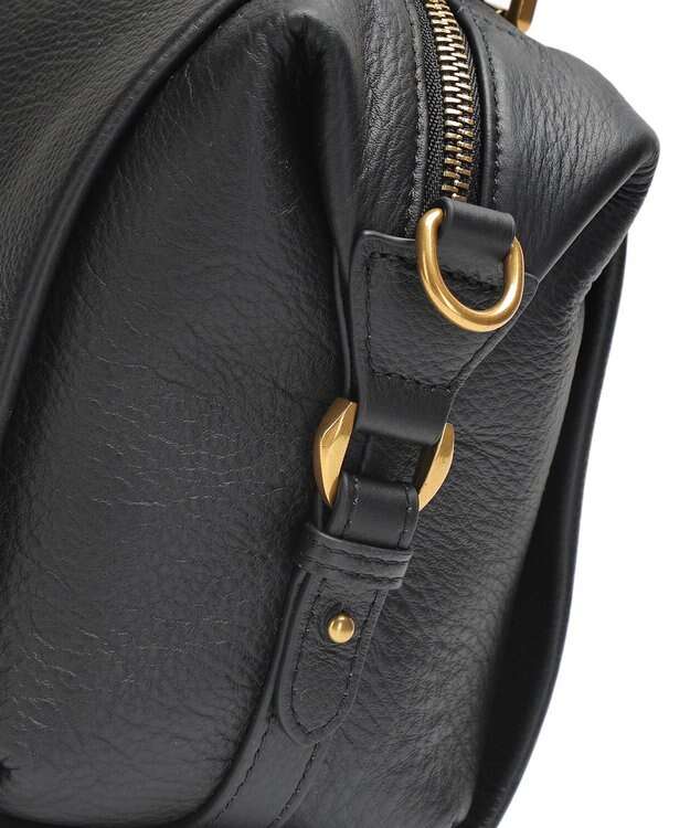 style code [Lyrss]牛革　ボストンバッグ ブラック