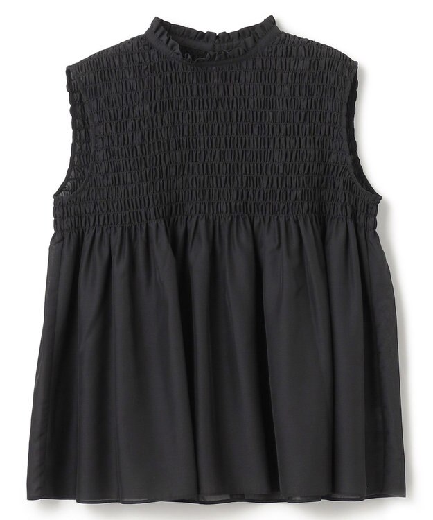 UNFILO 【WEB限定】シアーシャーリングブラウス ブラック