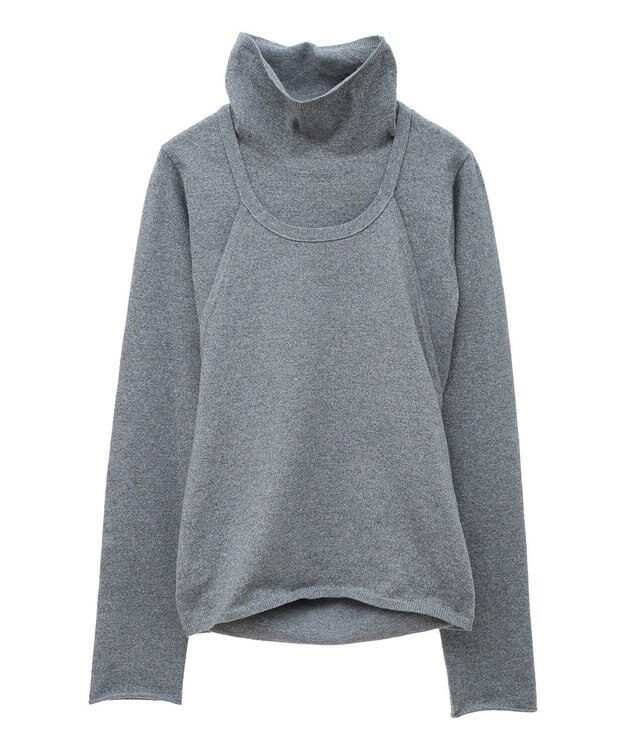 Green Parks ハイネックニット＋カシュクールニット Gray