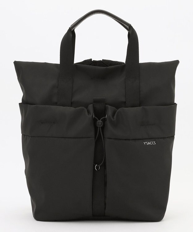 Y'SACCS ドローストリング コンビカラーリュックサック ブラック