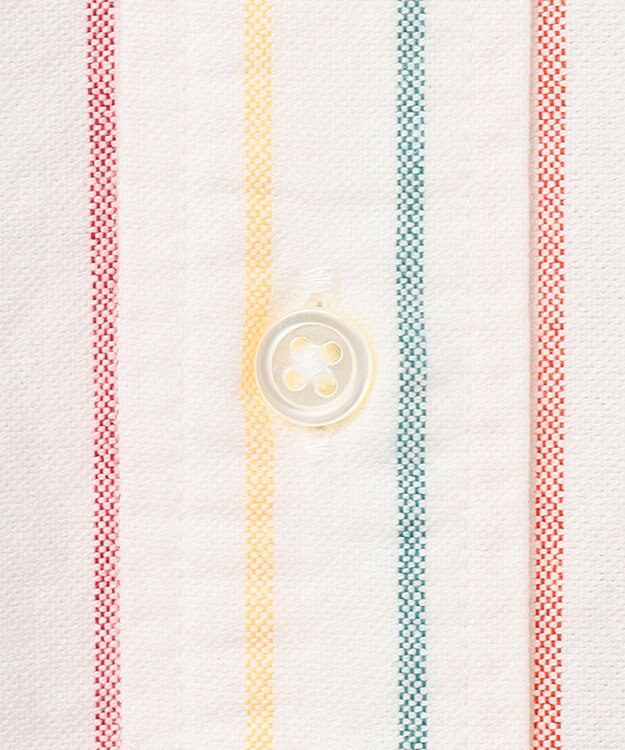 J.PRESS MEN コットンオックス マルチストライプ シャツ / ボタンダウン ホワイト系1