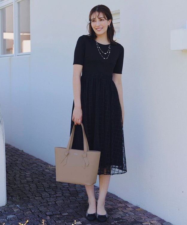 Tiaclasse 【安田美沙子さん　小倉優子さん着用】リボンデザイン通勤バッグ モカ