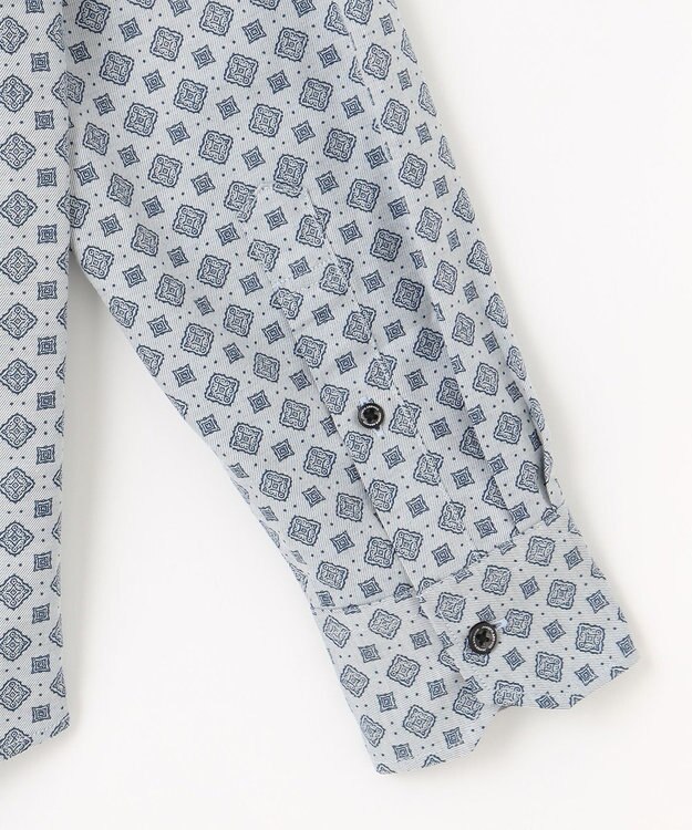 JOSEPH ABBOUD 【キングサイズ・柔らか】ファインパターンプリント シャツ サックスブルー系5