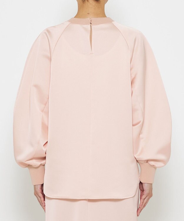 uncrave 【洗濯機洗い可】サテン ブラウス（uncrave WHITE） ベビーピンク