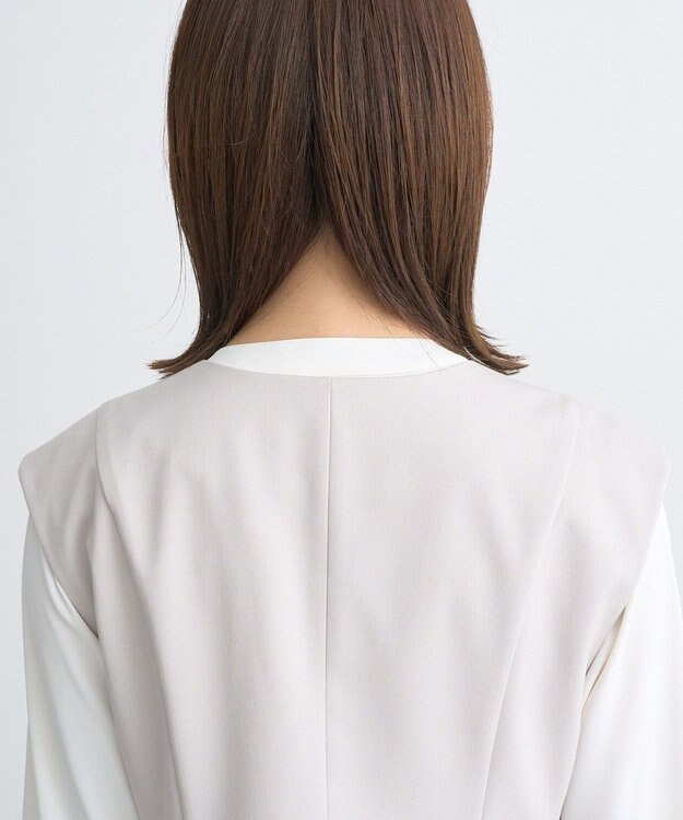 earth music&ecology ペプラムジップジレ Beige