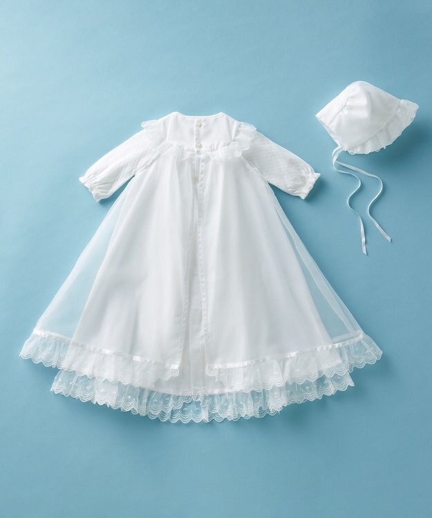 MIKI HOUSE HOT BISCUITS 【ミキハウス】【50-60cm】セレモニードレスセット【秋冬向け】【箱入】 白