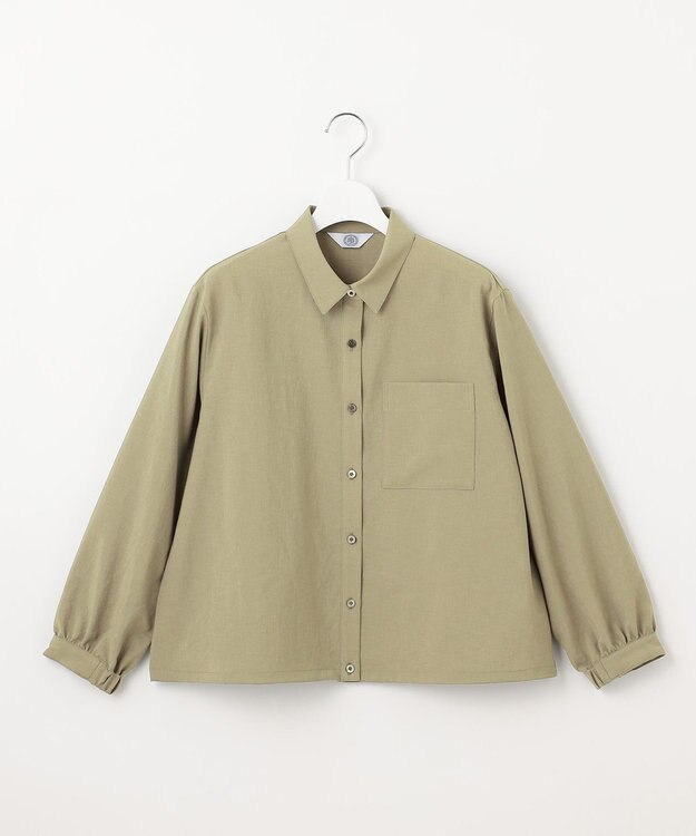 J.PRESS LADIES S 【洗える・接触冷感・防シワ・吸水速乾】BREEZE COOL シャツ ブラウス カーキ系