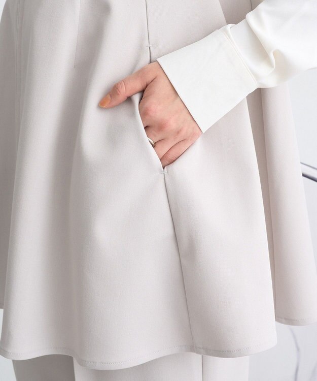 earth music&ecology ペプラムジップジレ Beige