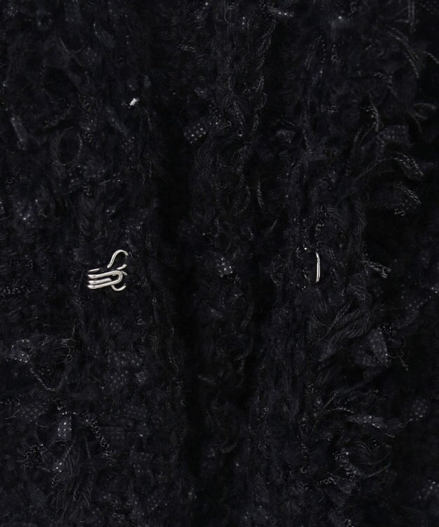 ICB 【洗える】 スラリットテープ カーディガンジャケット ブラック系