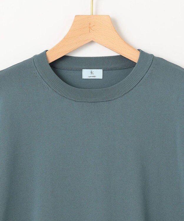 組曲 ストレッチクリアドッキング ニットプルオーバー チャコールブルー系