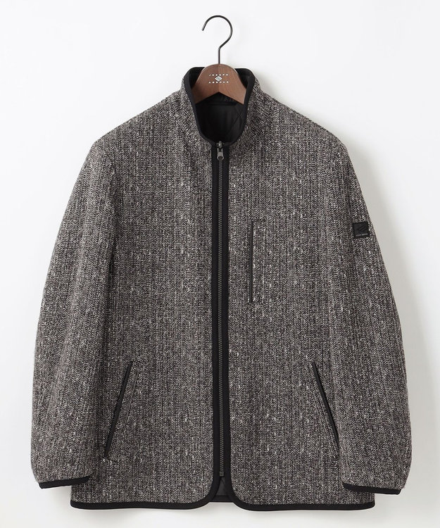 JOSEPH ABBOUD 【リバーシブル】ツィーディーフリースリバーシブル ブルゾン ブラック系