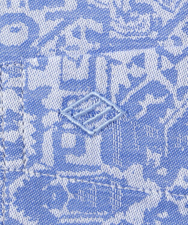 JOSEPH ABBOUD MOUNTAIN 【SPACE】OGジャガード シャツ サックスブルー系